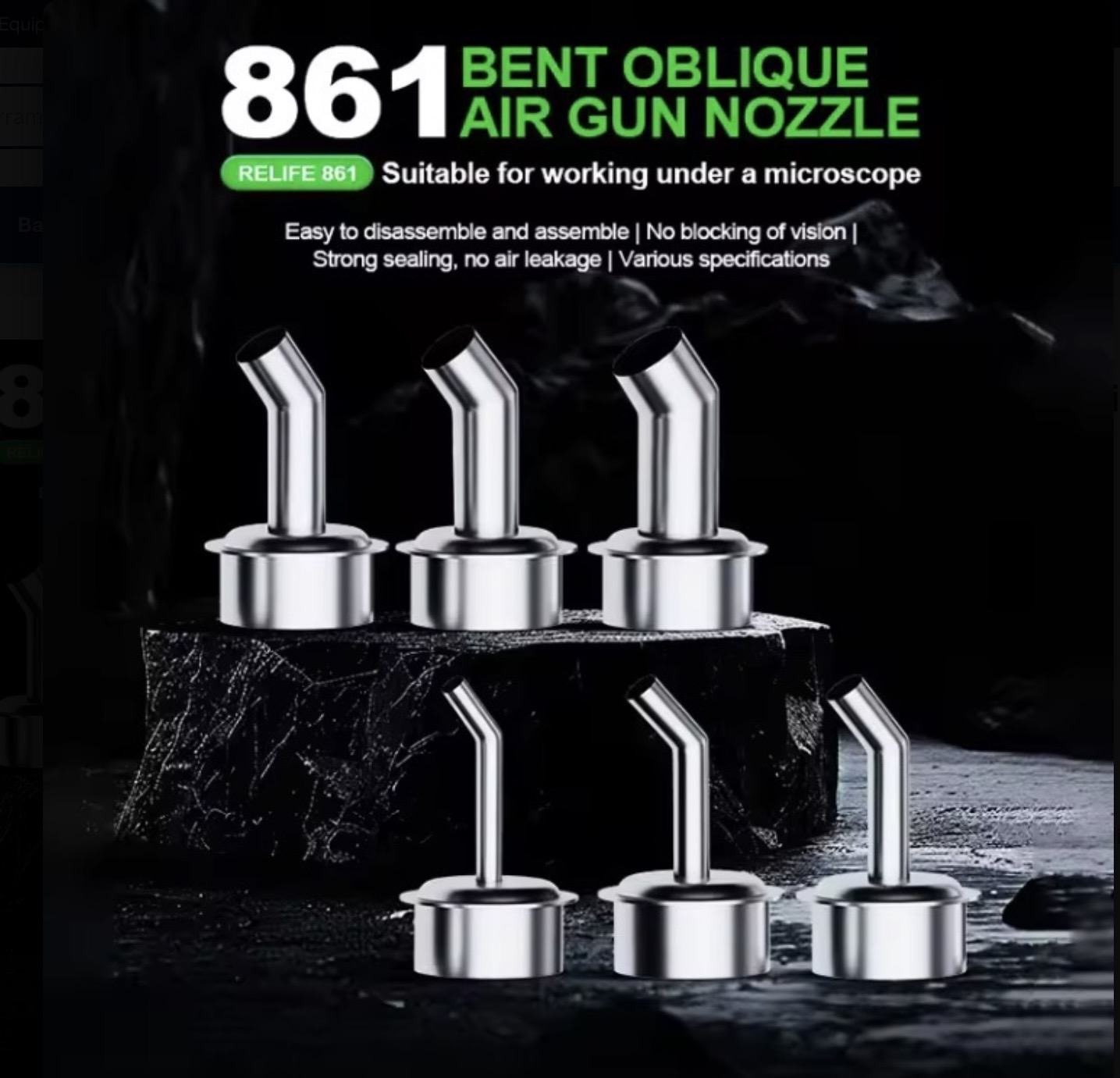 Boquillas curvas para Quick 861-861 pro 5mm