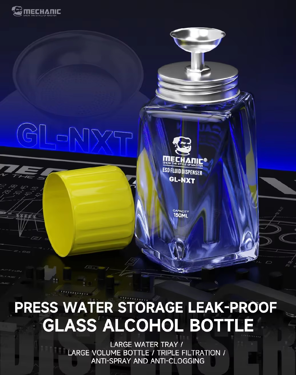 MECHANIC GL-NXT 150ML Dispensador de Líquido con Botella de Vidrio a Presión